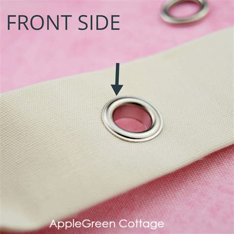 make metal holes in fabric|applying grommets to fabric.